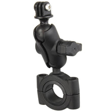 RAM Mount RAM® Torque™ 1 1/8" - 1 1/2" Diameter Handlebar/Rail Base with B Size 1" Ball, Short Arm and GoPro®/Action Camera Mount