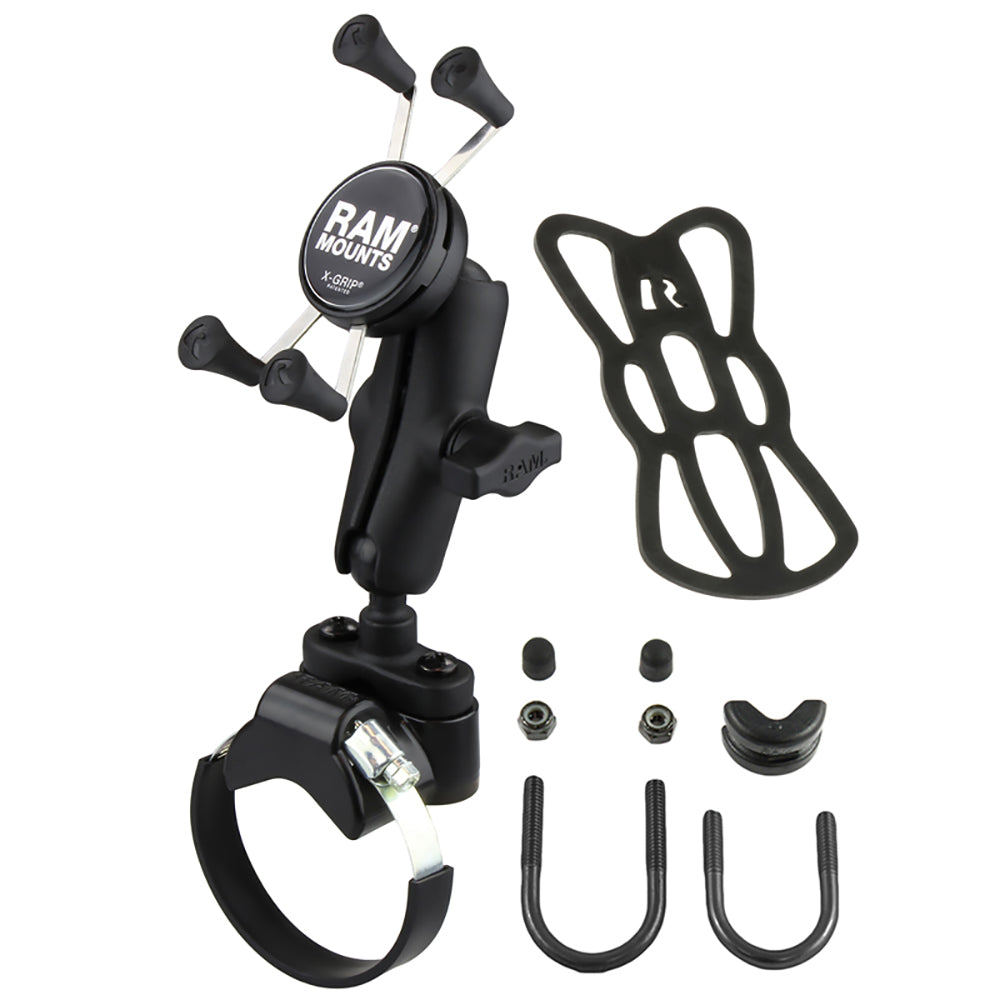 RAM Mount Strap Clamp, Roll Bar Mount w/Universal XGrip® Cell/iPhone