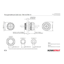 Scanstrut Through-Bulkhead Cable Seal for Up to Four 15mm Cables