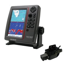 SI-TEX SVS-760CF Dual Frequency Chartplotter Sounder w/Navionics+ Flexible Coverage & Transom Mount Triducer