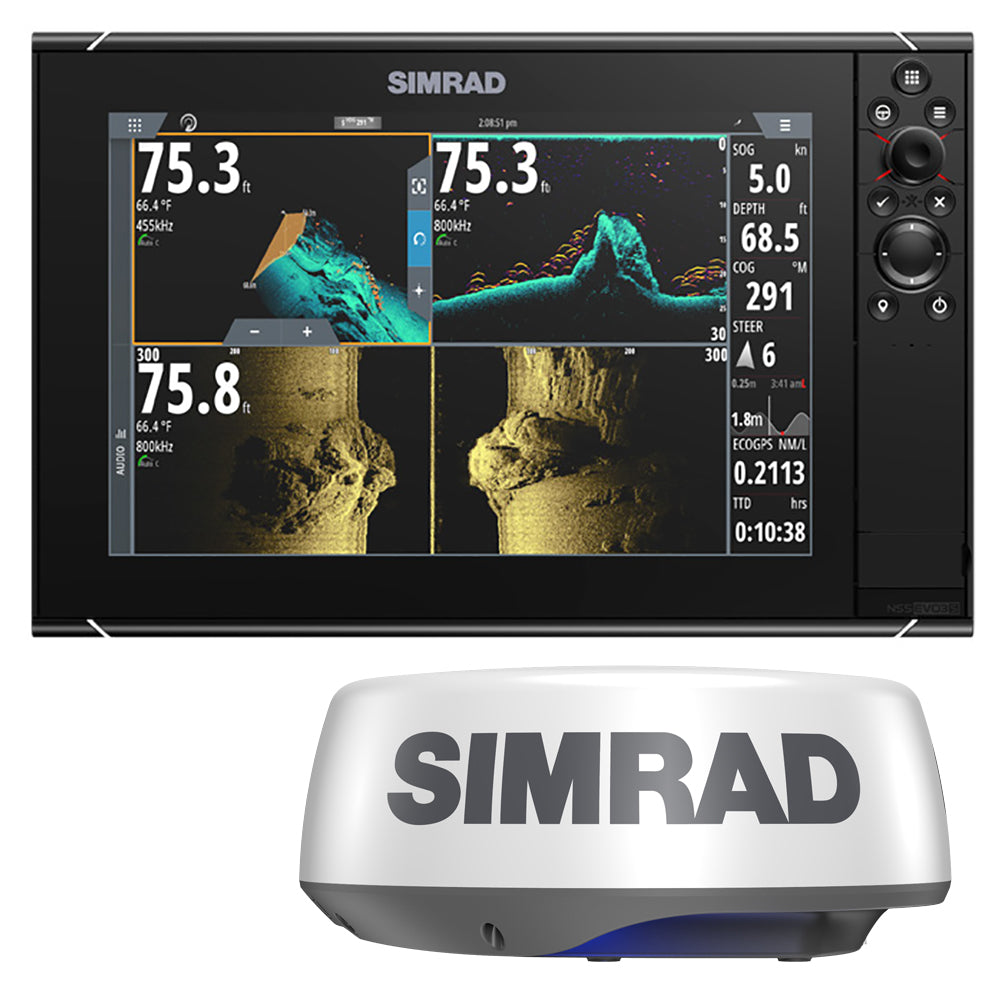 Simrad NSS12 evo3S Combo Radar Bundle w/Halo20+ Marine Navigation