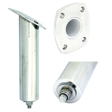 Tigress 4 Hole Extra Long Swivel Rectangular Head Rod Holder - 30° - 12-1/2"