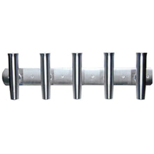 Tigress 5 Rod Aluminum Transom Mount Rod Holder - 35"