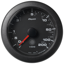 Veratron 3-3/8" (85MM) OceanLink® Depth Gauge (200M/600') - Black Dial & Bezel