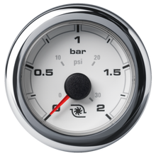 Veratron 52MM (2-1/16") OceanLink Boost Pressure Gauge - 2 Bar/30PSI - White Dial & Bezel