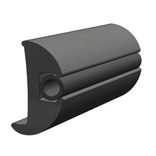 TACO Flexible Vinyl Black Rub Rail 1-1/16&quot; x 1-7/8&quot; 50&#39;L