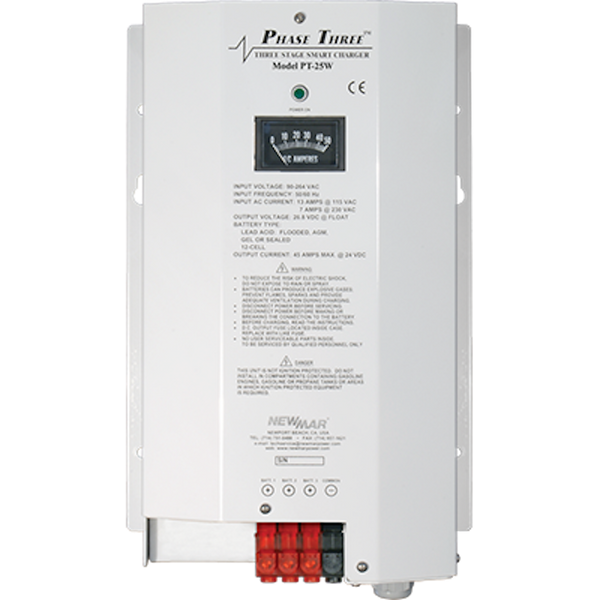 Newmar PT25W 12v Charger 3 Bank 25 Amp