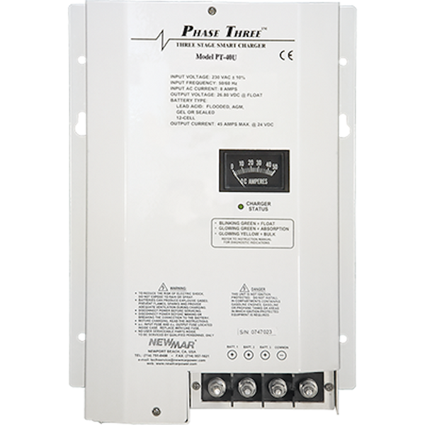 Newmar PT40U 12v 40AMP Charger 115/230V Input