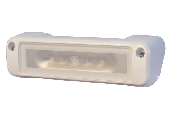 Lumitec Perimeter Flood Light White LED with Amber Flash White Finish 12/24v