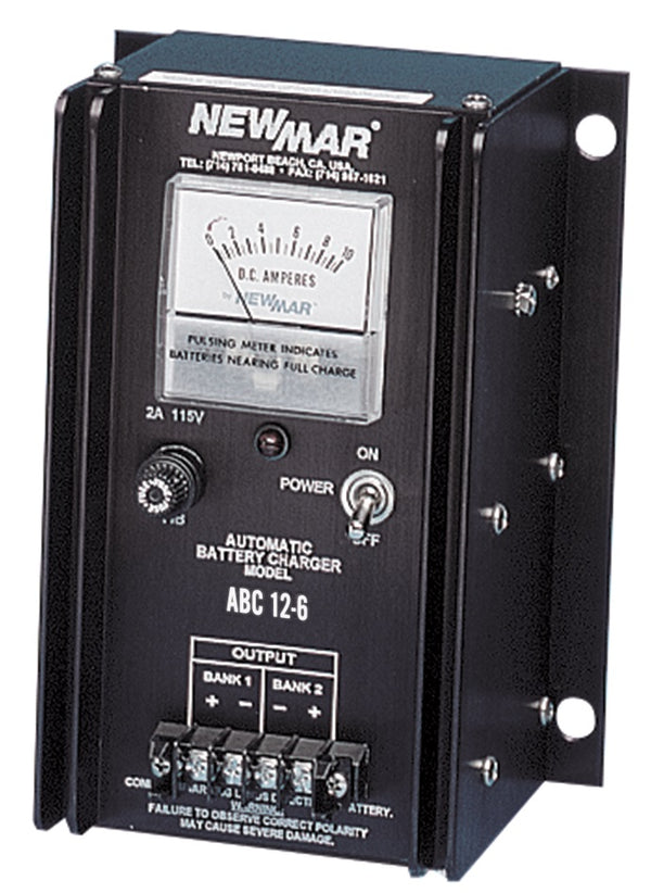 Newmar ABC12-6 Battery Charger 2 Banks 12V 6 Amps 120/240vAC input