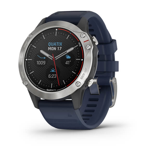 Garmin Quatix 6 Reman Marine GPS Smartwatch Gray with Captain Blue Band