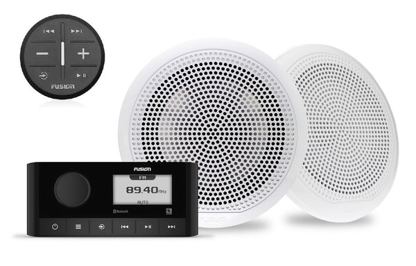Fusion MS-RA60KCW Bundle MS-RA60 Stereo with ARX70B Pair EL Classic 6.5 Speakers