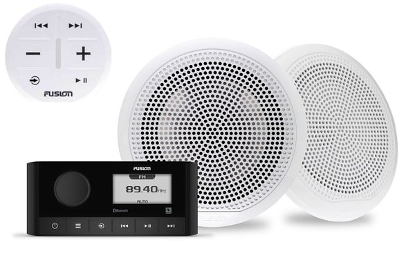 Fusion MS-RA60KCW Bundle MS-RA60 Stereo with ARX70W Pair EL Classic 6.5 Speakers