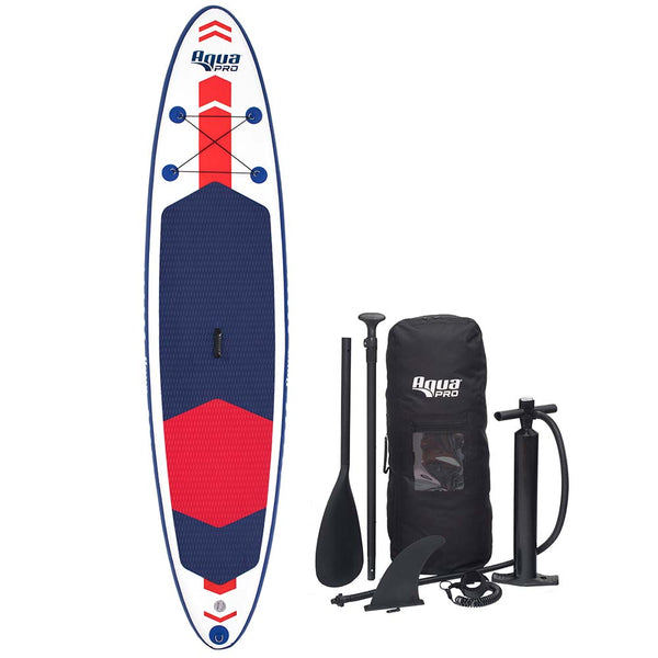 Aqua Leisure 11' Inflatable Stand-Up Paddleboard Drop Stitch w/Oversized Backpack f/Board &amp; Accessories