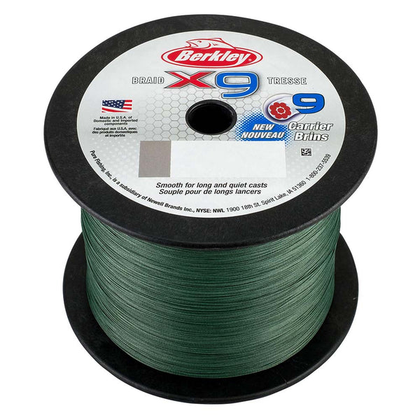 Berkley x9 Braid Low-Vis Green - 15lb - 2188 yds - X9BBK15-22