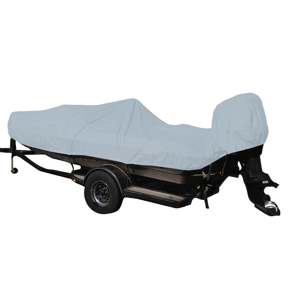 Carver Poly-Flex II Styled-to-Fit Boat Cover f/20.5' Fish &amp; Ski Style Boats w/Walk-Thru Windshield - Grey