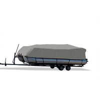 Carver Sun-DURA&reg; Styled-to-Fit Boat Cover f/20.5' Pontoons w/Bimini Top &amp; Rails - Grey