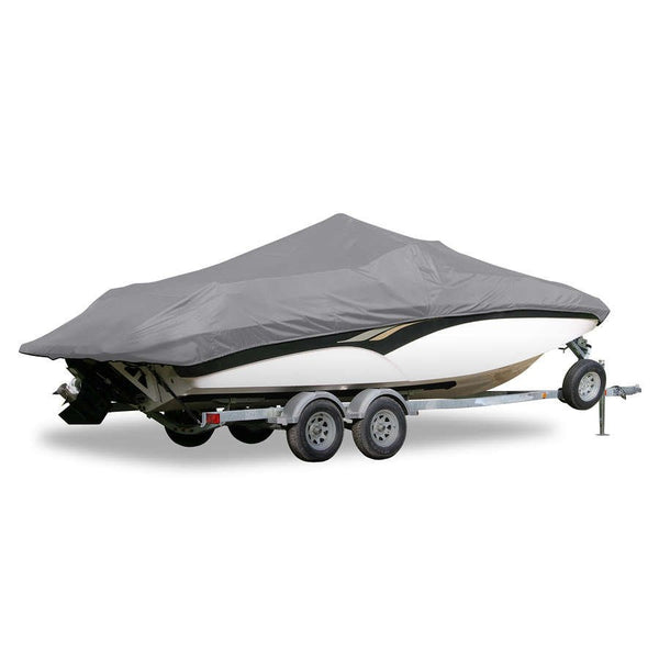 Carver Sun-DURA&reg; Styled-to-Fit Boat Cover f/22.5' Pontoons w/Bimini Top &amp; Rails - Grey