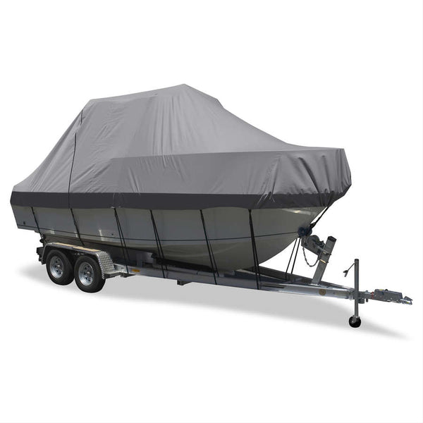 Carver Sun-DURA&reg; Specialty Boat Cover f/23.5' Inboard Tournament Ski Boats w/Wide Bow &amp; Swim Platform - Grey