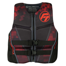 Full Throttle Men&#39;s Rapid-Dry Flex-Back Life Jacket - M - Black/Red