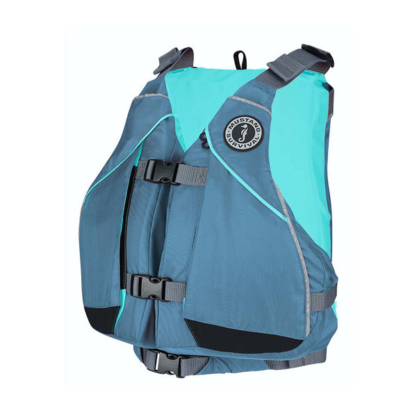 Mustang Women's Moxie Foam Vest - Slate/Aqua - X-Small/Small