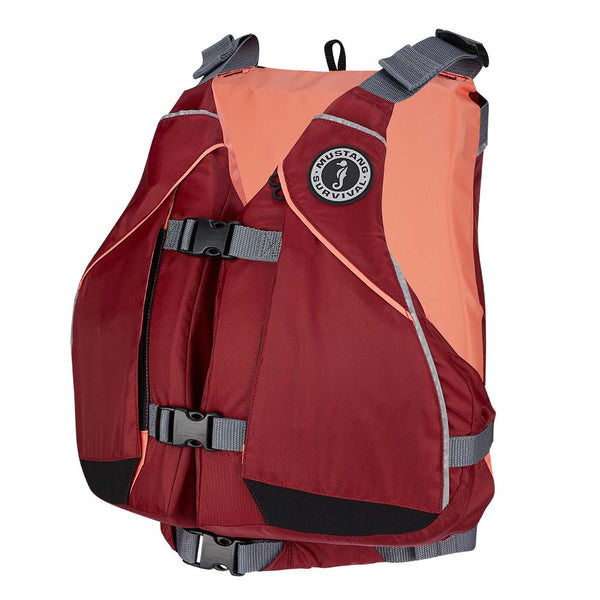 Mustang Women's Moxie Foam Vest - Merlot/Coral - X-Small/Small