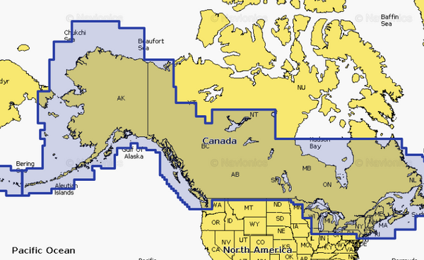 Navionics+ NAUS004R Canada &amp; Alaska