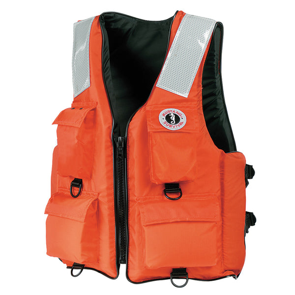 Mustang4-Pocket Flotation Vest - Orange - Medium