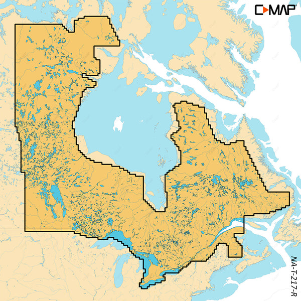 C-MAP REVEAL&trade; X - Canada Lakes Insight East HD