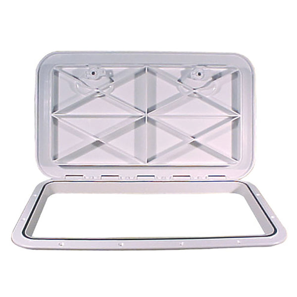 Beckson 14" x 24" Flush Hatch White - ABS Material - Acrylonitrile Butadiene Styrene