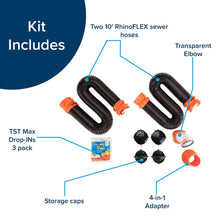 Camco RhinoFLEX 20&#39; Sewer Hose Kit w/4 In 1 Elbow Caps