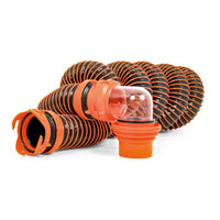 Camco RhinoEXTREME 15' Sewer Hose Kit w/Swivel Fitting 4 In 1 Elbow Caps