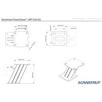 Scanstrut APT-250-02 - Aluminum PowerTower&reg; Radar Mount - 10"