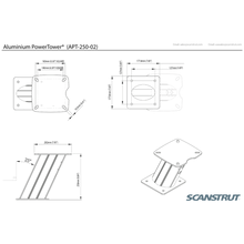 Scanstrut APT-250-02 - Aluminum PowerTower&reg; Radar Mount - 10&quot;