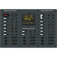 Blue Sea 8413 - Metal AC/DC Panel w/M2 Vessel Systems Monitor &amp; 22 Circuit Breakers (15A)
