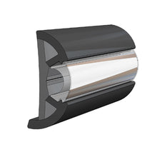 TACO SuproFlex Rub Rail - Large - 2.5&quot; x 1&quot; - Black