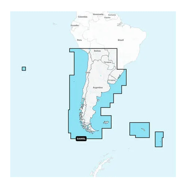 Garmin Navionics+&trade; NSSA005L - Chile, Argentina &amp; Easter Island - Marine Charts