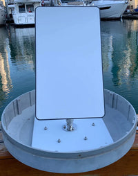 Seaview Starlink Adapter Plate f/24" KVH Domes w/Starlink Stainless Steel 1"-14 Threaded Adapter &amp; Stainless Steel Fixed Base