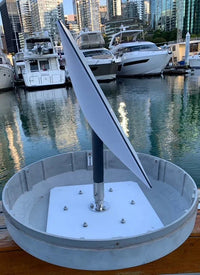 Seaview Starlink Adapter Plate f/24" KVH Domes w/Starlink Stainless Steel 1"-14 Threaded Adapter &amp; Stainless Steel Fixed Base