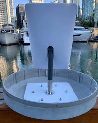 Seaview Starlink Adapter Plate f/24" KVH Domes w/Starlink Stainless Steel 1"-14 Threaded Adapter &amp; Stainless Steel Fixed Base