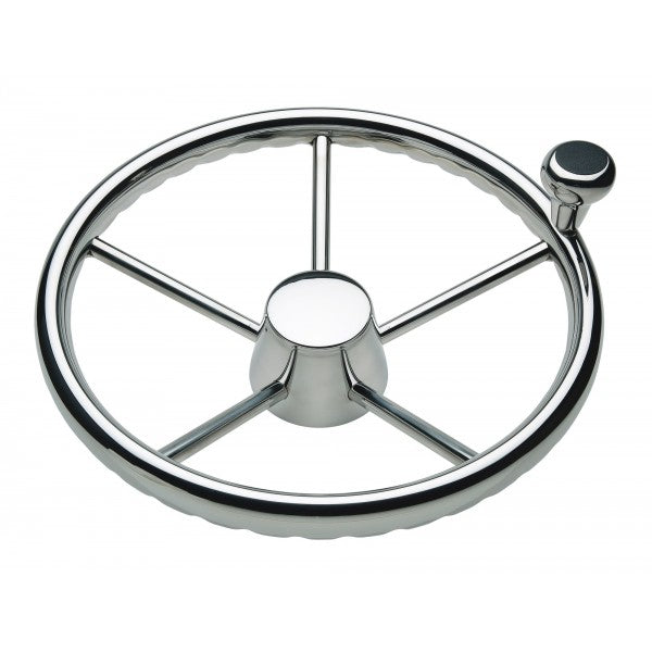 Schmitt &amp; Ongaro 170 Finger Grip Destroyer 5-Spoke 13.5" Stainless Steel Cap 3/4" Tapered Shaft w/Knob