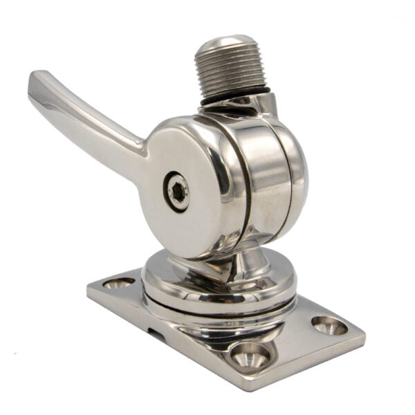 Shakespeare 6187 Sleek &amp; Compact Stainless Steel Rotatable 4-Way Ratchet Mount