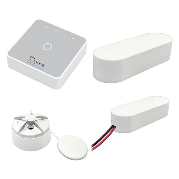 Glomex ZigBoat Wireless &amp; Remote Control PRO Starter Kit System w/Gateway, Battery, Flood &amp; Door/Porthole Sensor