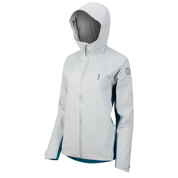 Mustang Women's Callan Waterproof Jacket - (Mid Grey - Ocean Blue) - Medium