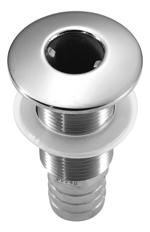 Attwood Stainless Steel Thru-Hull Standard Straight Barbed - 1-1/8" Inner Diameter