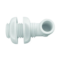 Attwood White Plastic 90 Degree Thru-Hull Connector - 3/4" Inner Diameter