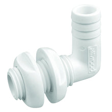 Attwood White Plastic 90 Degree Thru-Hull Connector - 3/4&quot; Inner Diameter