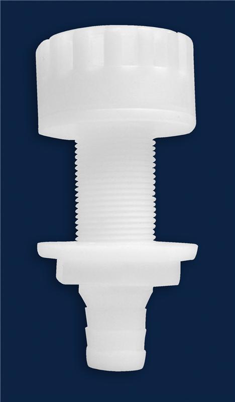 Attwood Plastic White Thru-Hull With Strainer - 3/4" Inner Diameter
