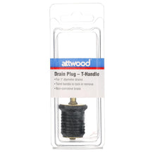 Attwood T-Handle Brass Drain Plug - 1&quot; Diameter