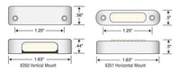 Attwood White LED Micro Light w/Stainless Steel Bezel &amp; Vertical Mount